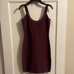 Guess by Marciano Burgundy Sleeveless Dress